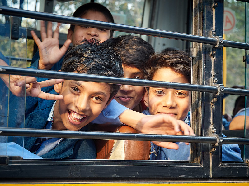 Bild: Fröhliche Kinder in New Delhi, Indien